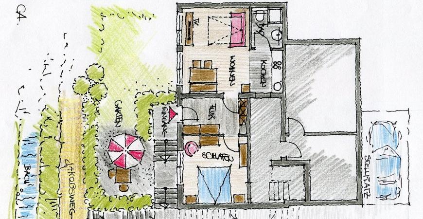 Ferienwohnung Am Bach 크로이츠링엔 외부 사진